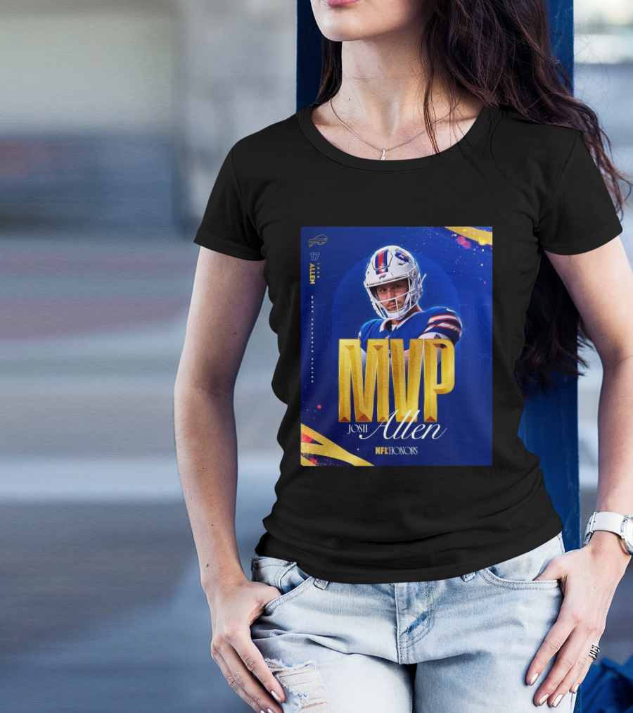 Buffalo Bills 17 Josh Allen 2024 MVP Most Valuable Player NFL Honors T-Shirt