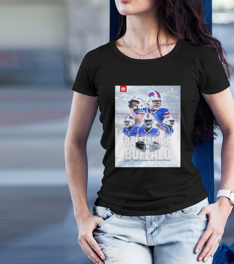 Buffalo Bills Vs Baltimore Ravens 1.19.2025 Highmark Stadium NFL Divisional Round T-Shirt