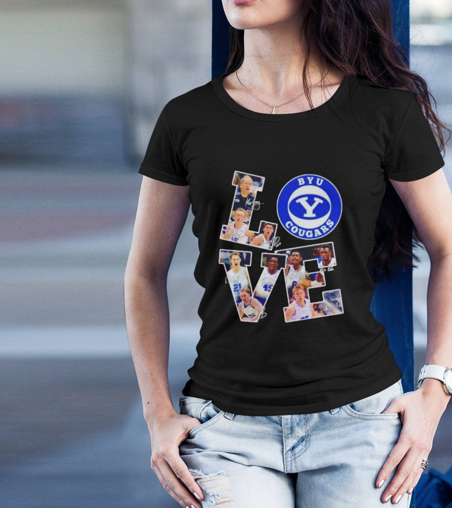 BYU Cougars Love Players Signatures T-Shirt