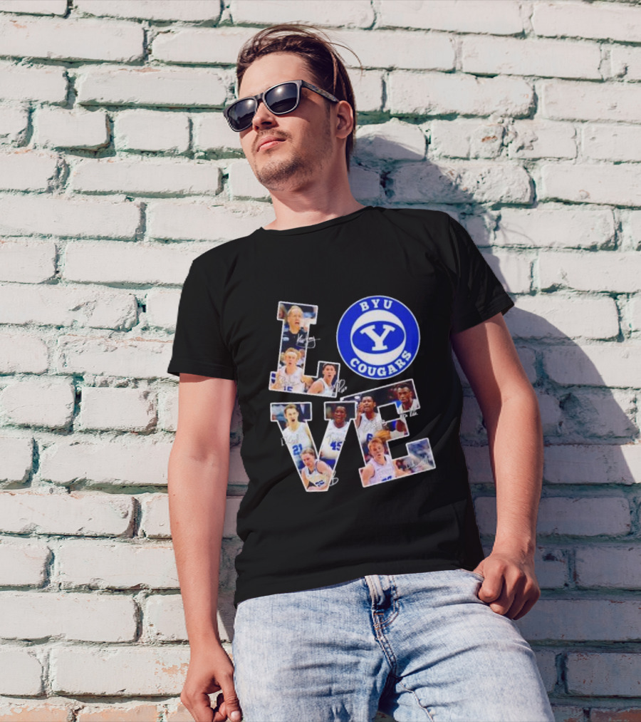 BYU Cougars Love Players Signatures T-Shirt