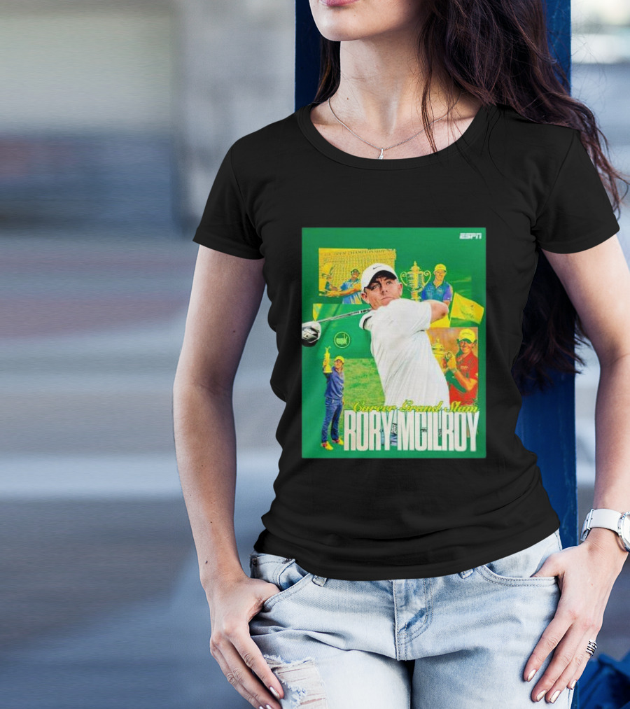Career Grand Slam Rory McIlroy Masters Tournament Champion T-Shirt