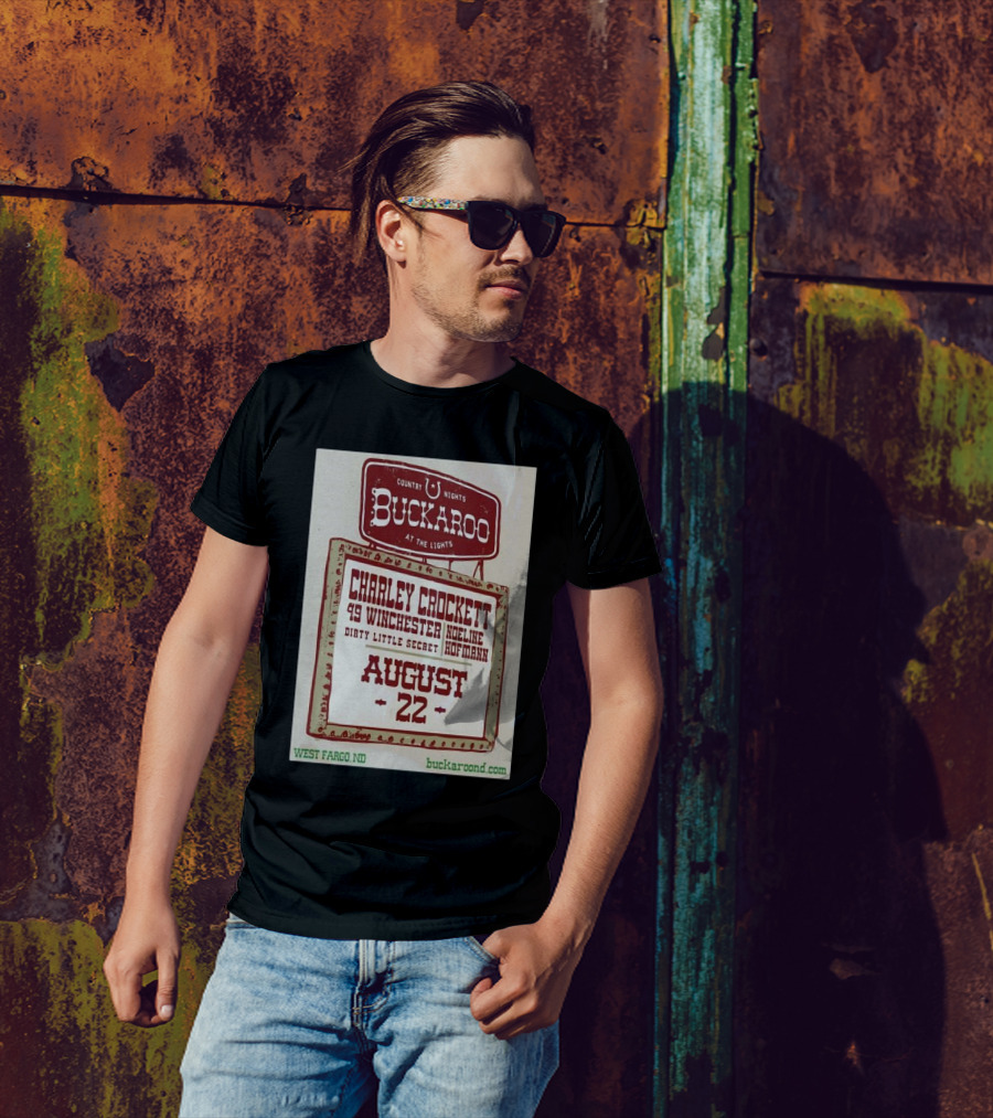 Charley Crockett Buckaroo In West Fargo, Nd Aug 22 2025 Tour T-Shirt