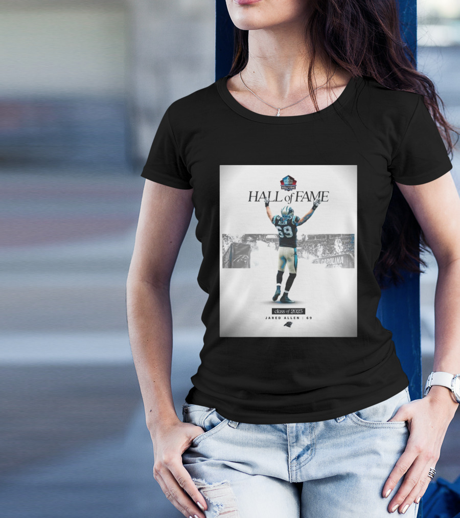 Carolina Panthers Congratulations Jared Allen Pro Football Hall Of Fame Class Of 2025 T-Shirt