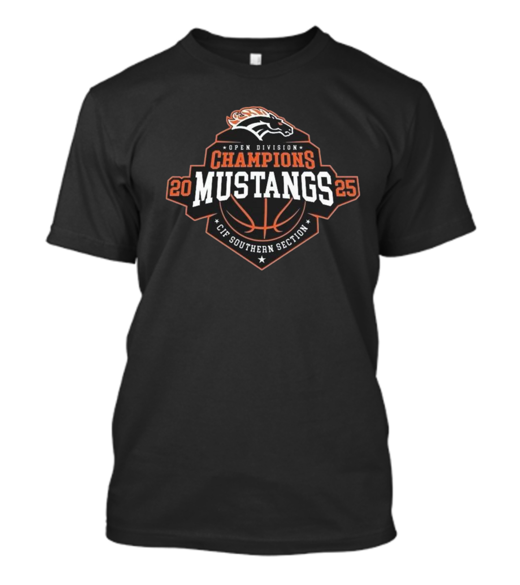 CIF Southern Section 2025 Open Division Champions Mustangs T-Shirt