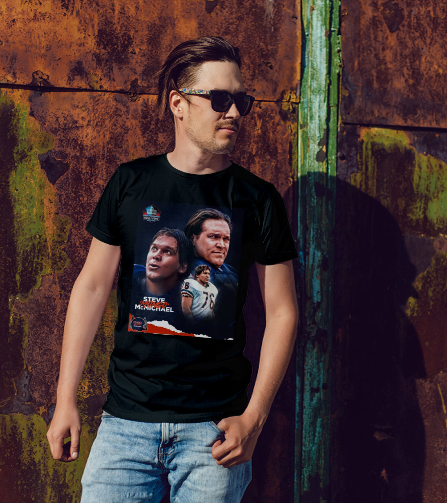 Chicago Bears Rest In Peace Steve Mongo McMichael Pro Football Hall Of Fame T-Shirt