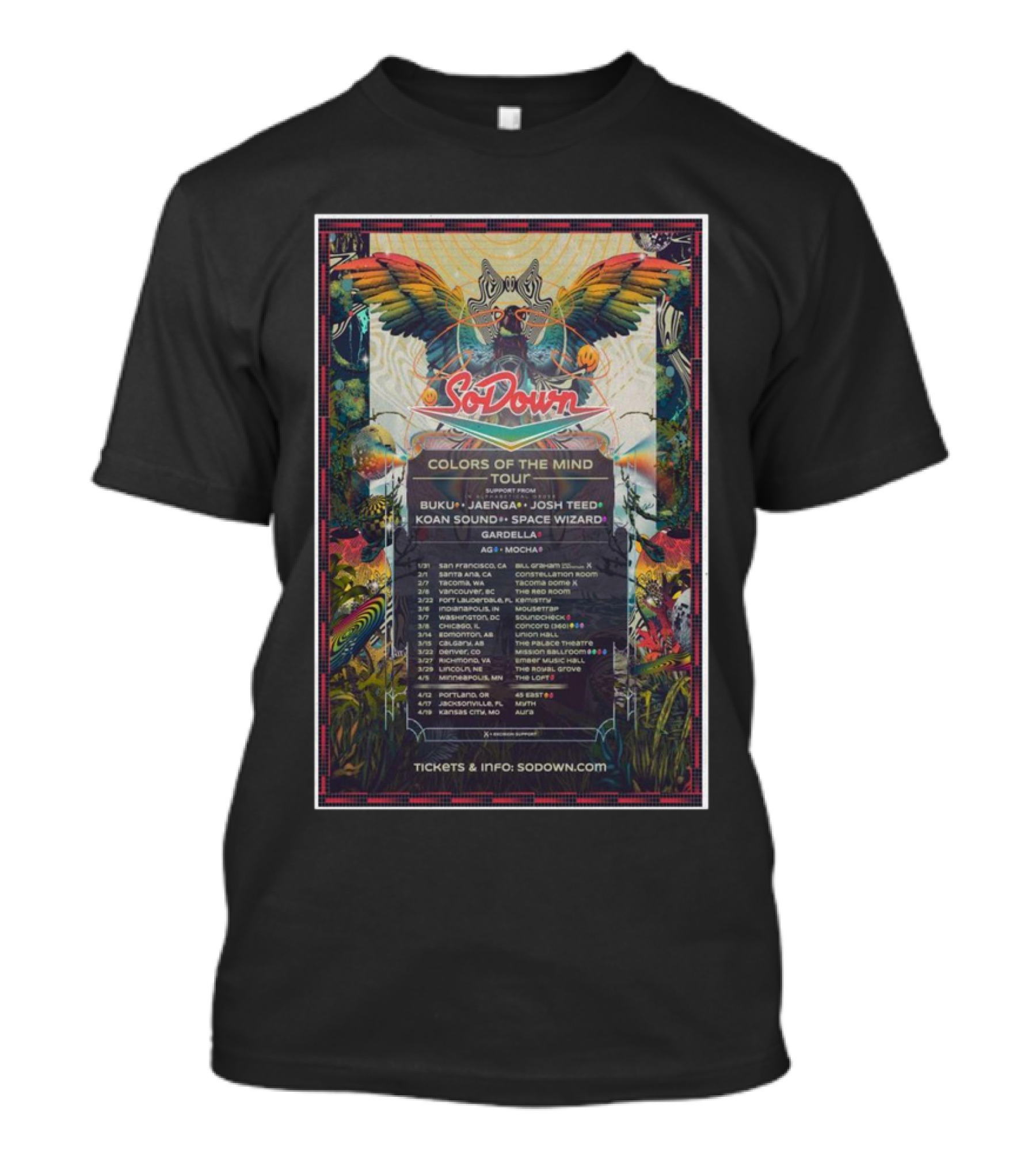 Colors Of The Mind Tour 2025 SoDown T-Shirt