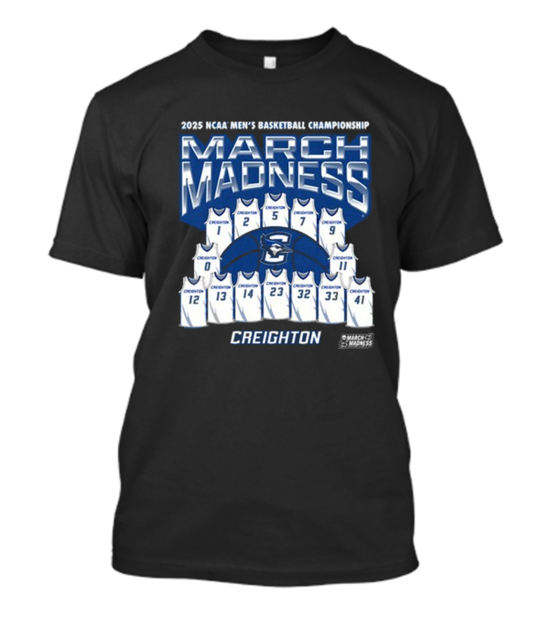 Creighton Men’s Basketball 2025 NCAA Tournament March Madness Jersey T-Shirt