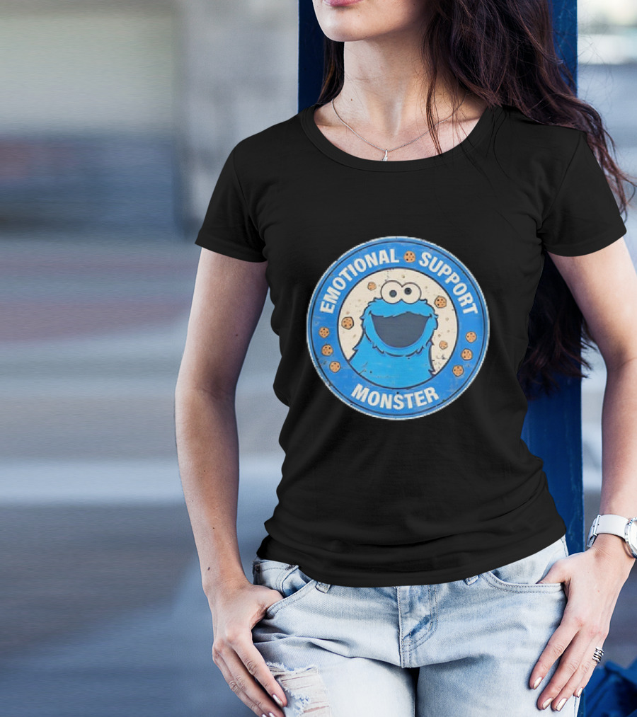 Cookie Monster Emotional Support Monster T-Shirt