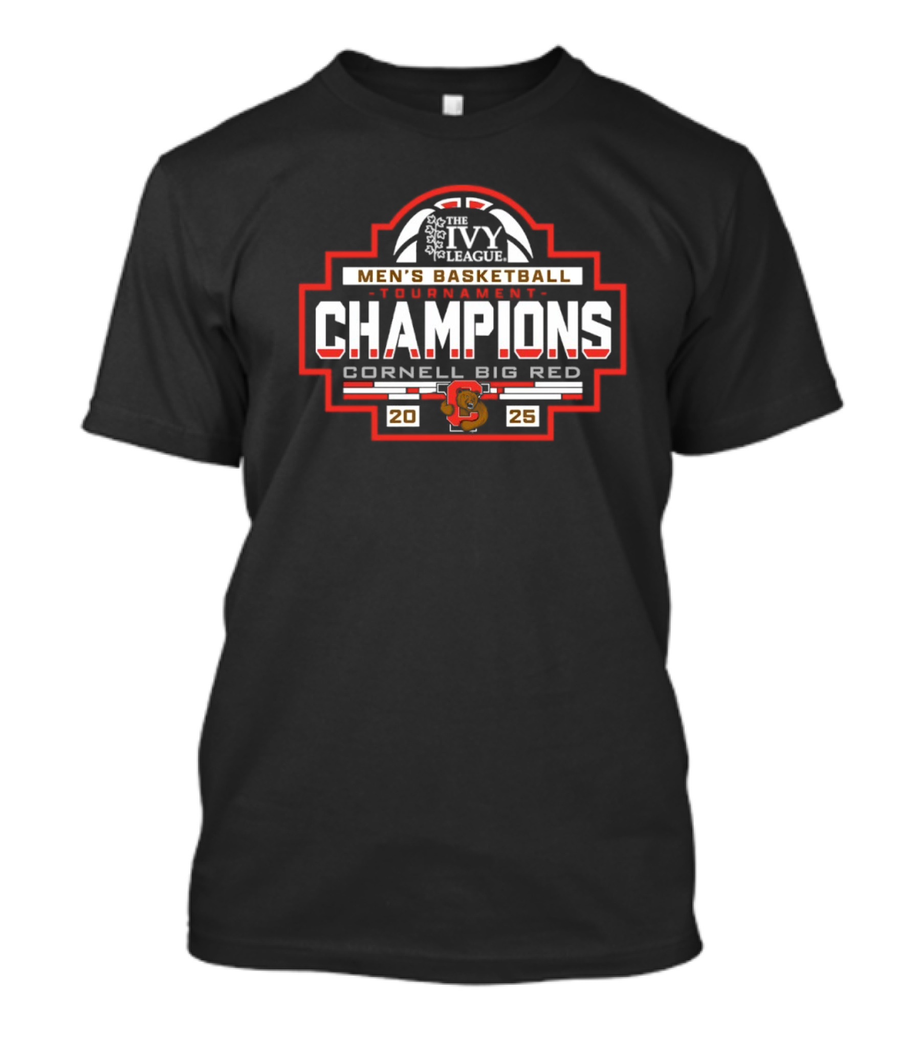 Cornell Big Red Men’s Basketball 2025 Ivy League Tournament Champions T-Shirt