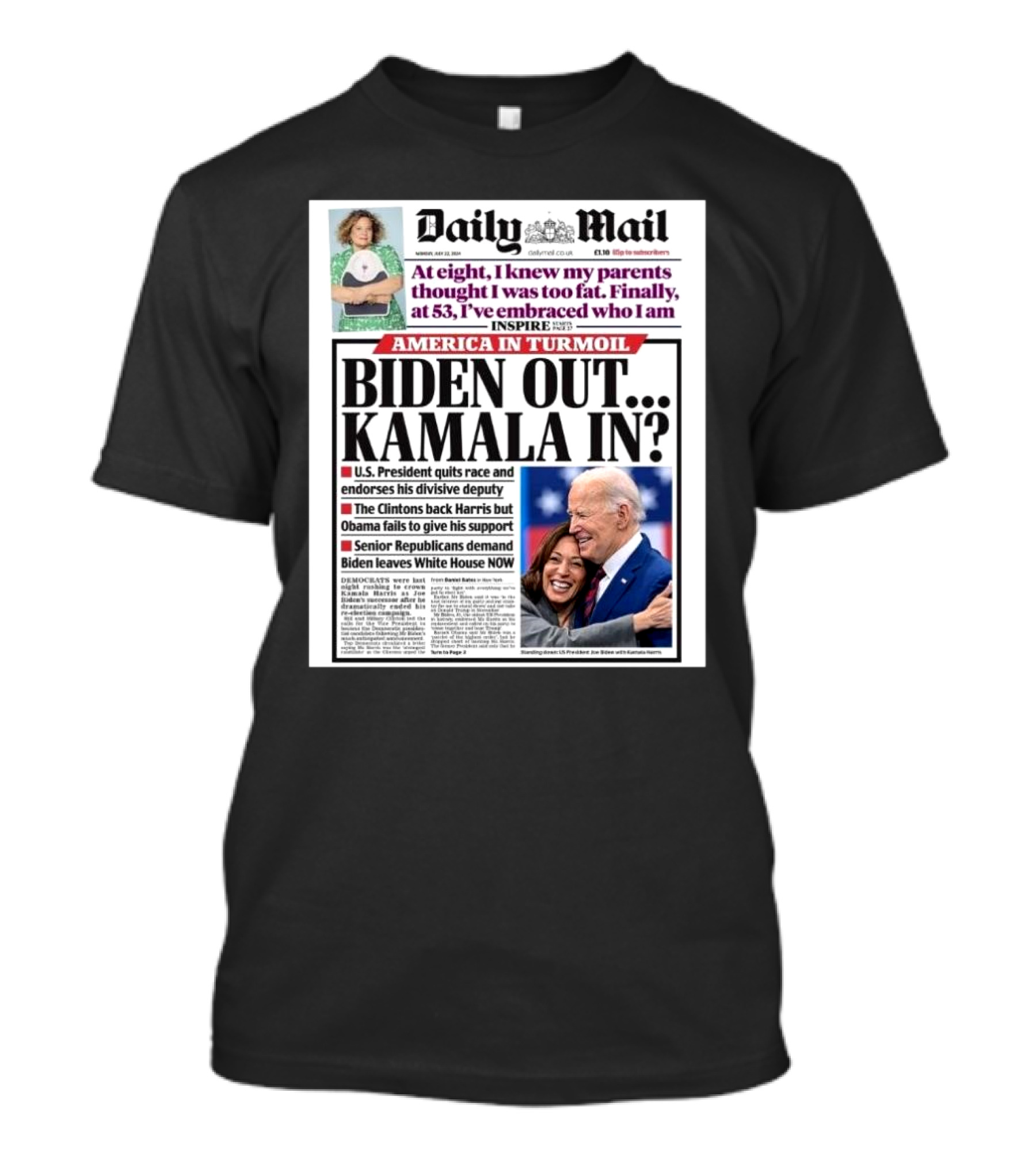 Daily Mail Biden Out Kamala In T-Shirt