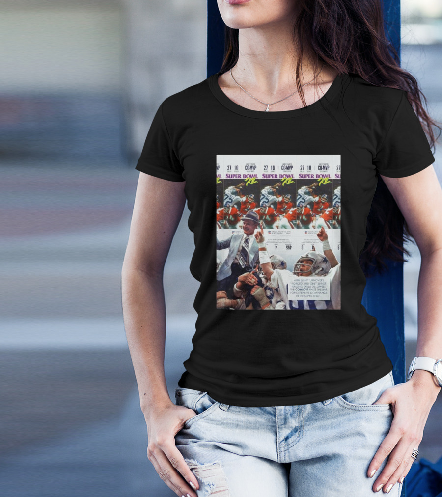 Dallas Cowboys Harvey Martin Co-MVP Randy White Super Bowl XL With Eight Turnovers Forced And Only 35 Net Passing Yards Allowed T-Shirt