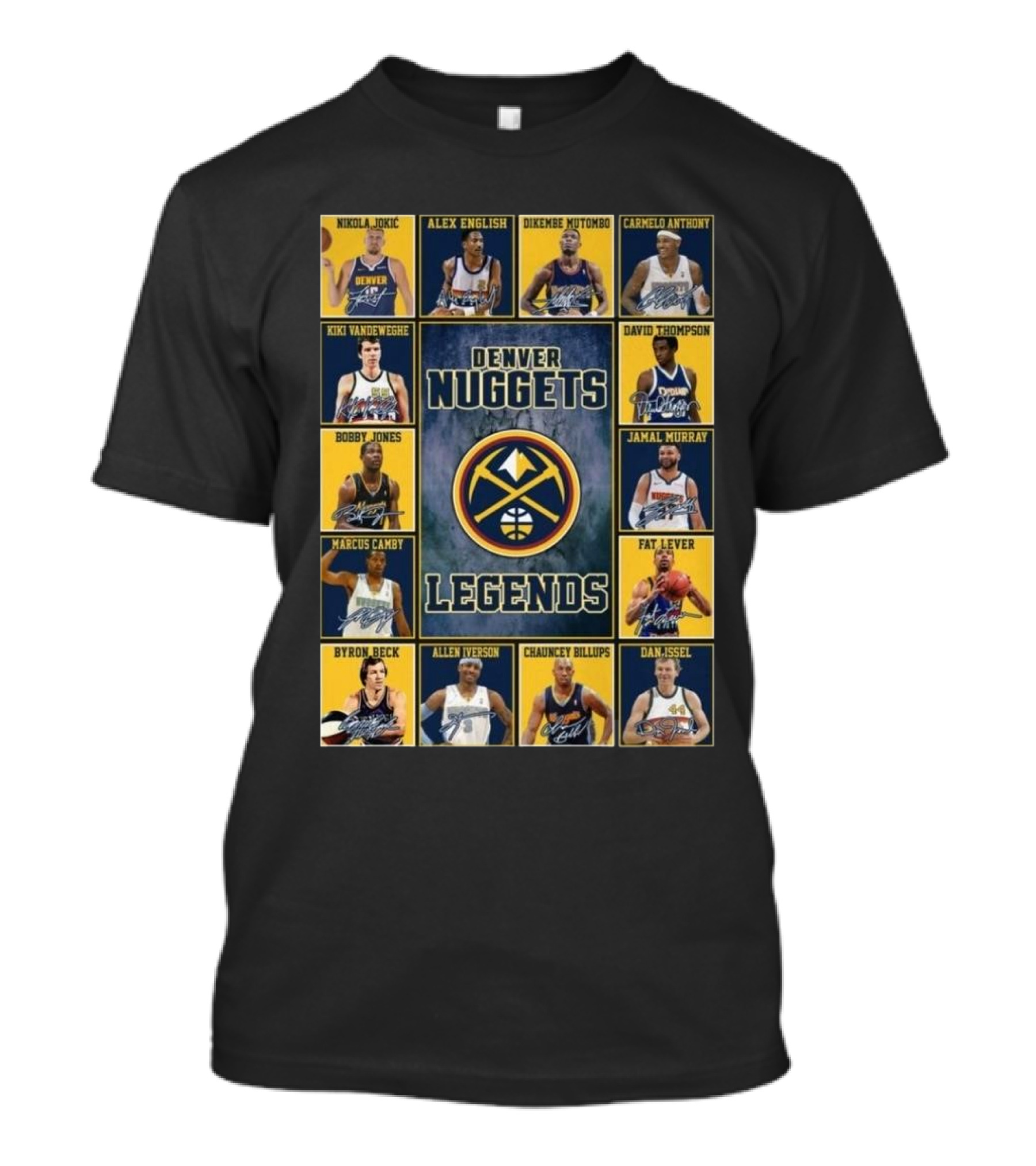 Denver Nuggets Legends Signatures 2025 T-Shirt