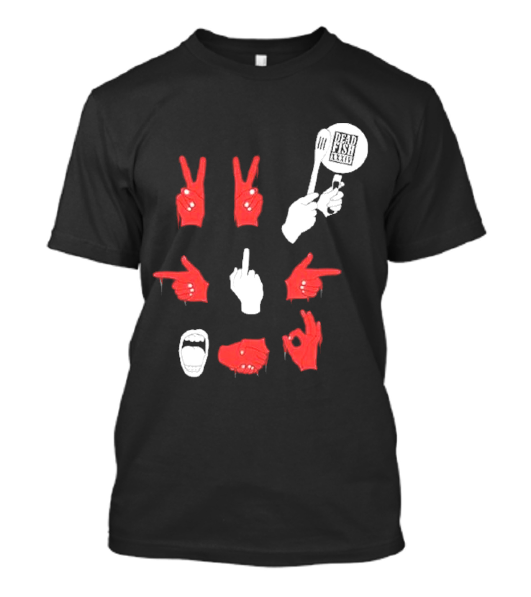 Dead Fish Moletom Careca Sangue Nas Maos 2025 T-Shirt