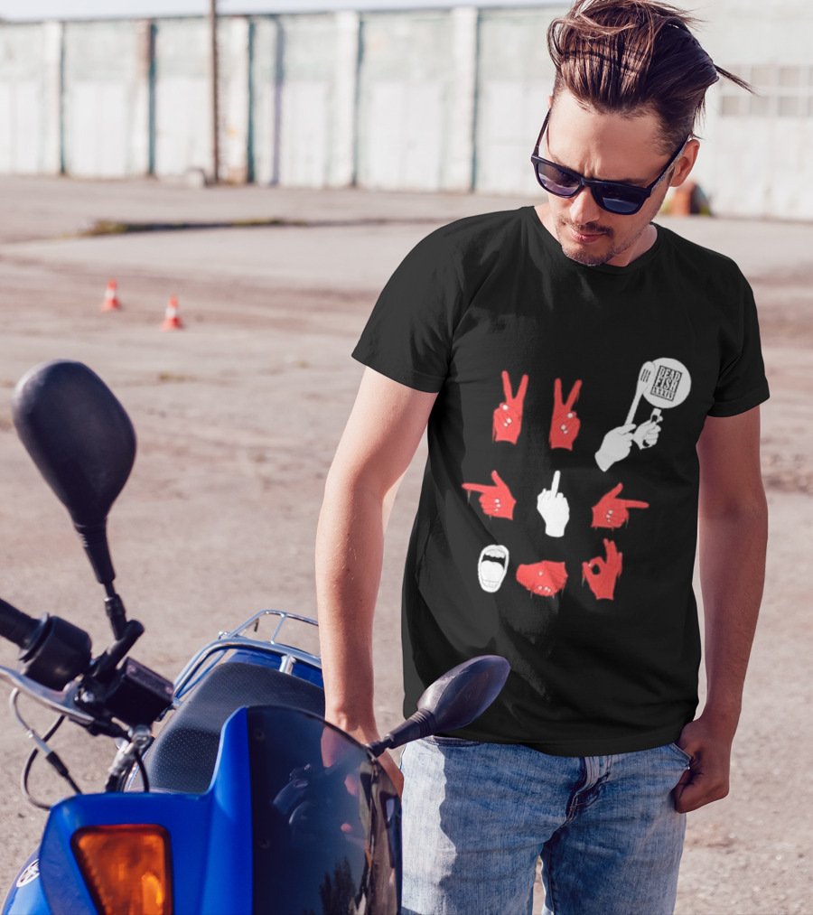 Dead Fish Moletom Careca Sangue Nas Maos 2025 T-Shirt