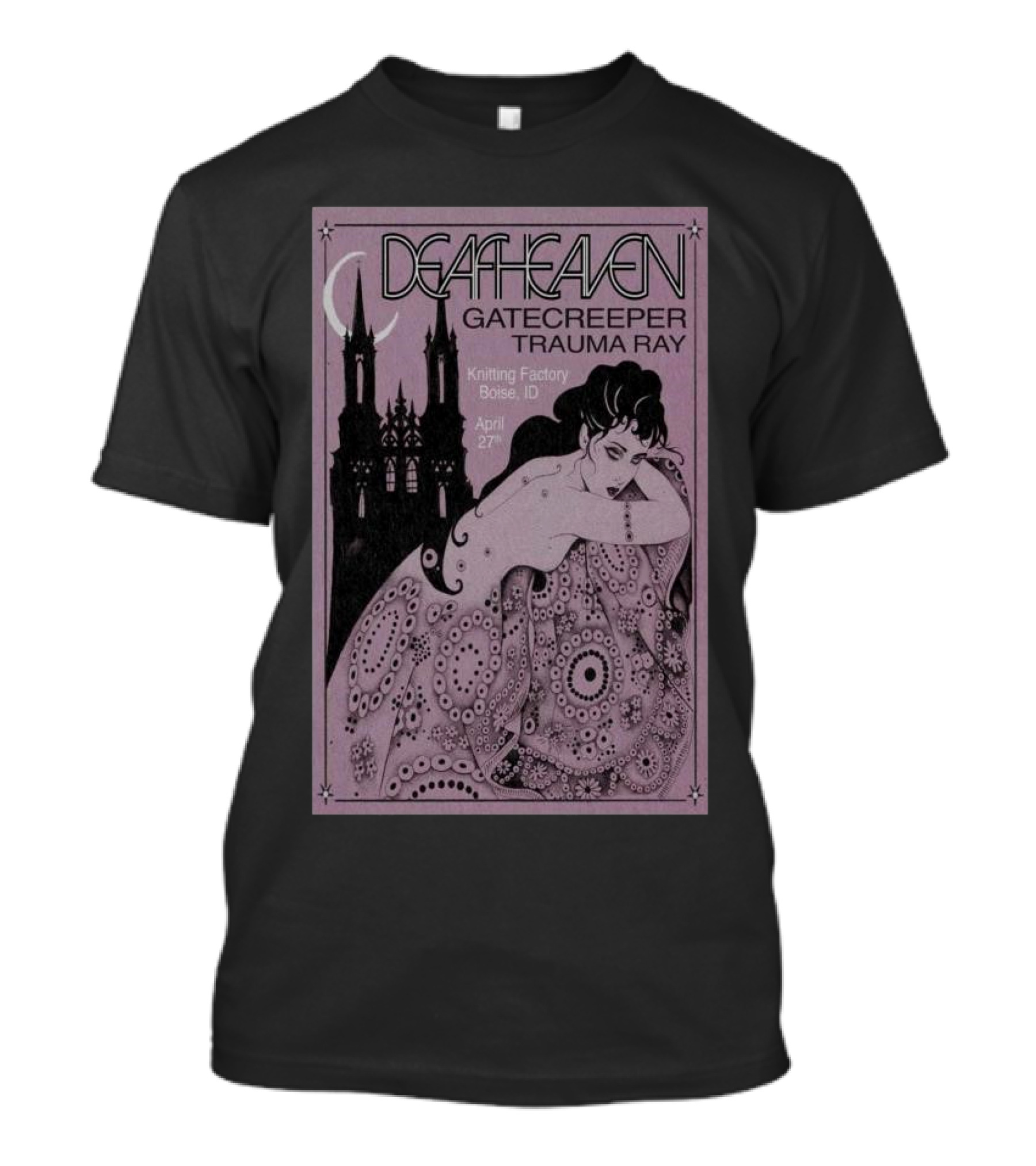 Deafheaven Tour April 27 2025 Knitting Factory Boise, ID T-Shirt
