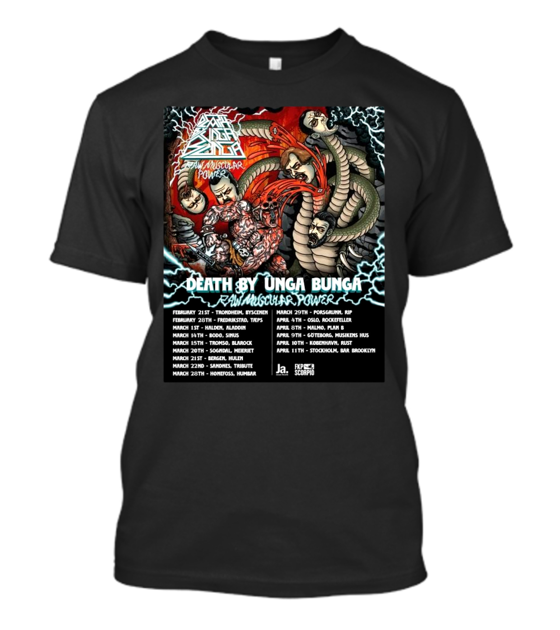 Death By Unga Bunga Tour 2025 T-Shirt