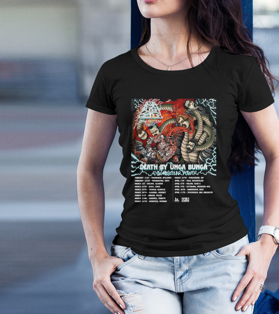 Death By Unga Bunga Tour 2025 T-Shirt