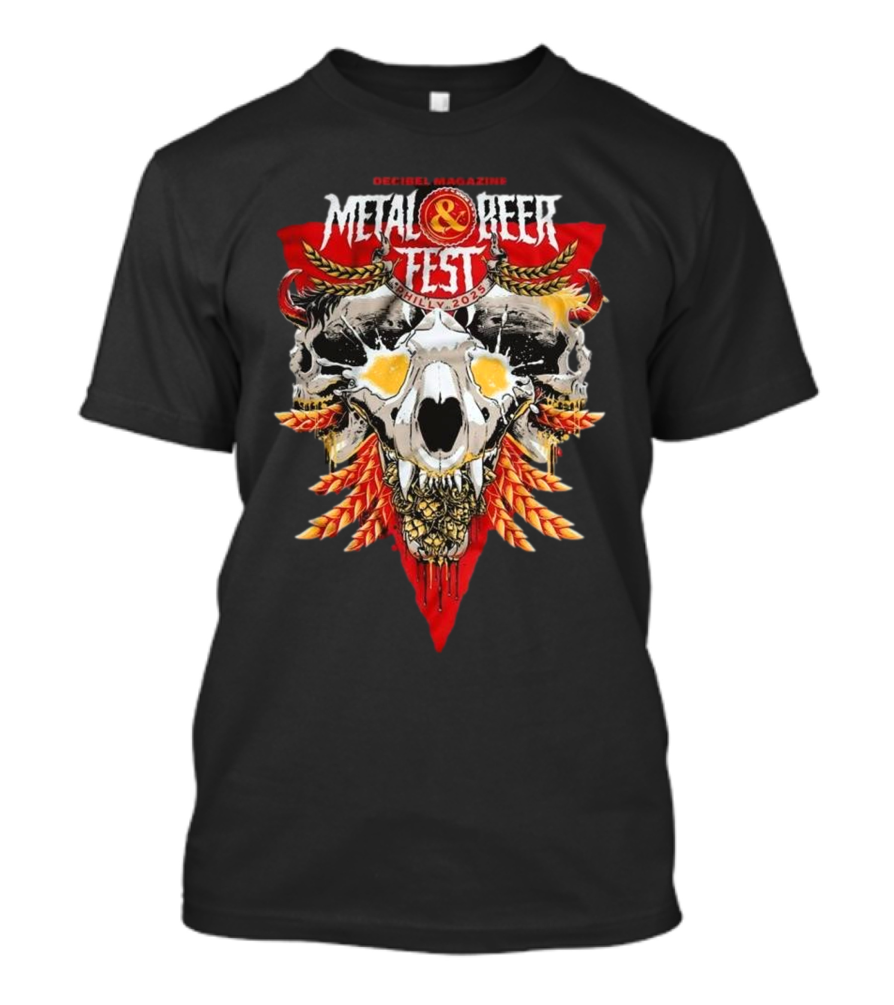 Decibel Magazine The Decibel Metal And Beer Fest 2025 Soon To Be Drunk April 4-5 At The Fillmore Art By Mike Wahlberg T-Shirt
