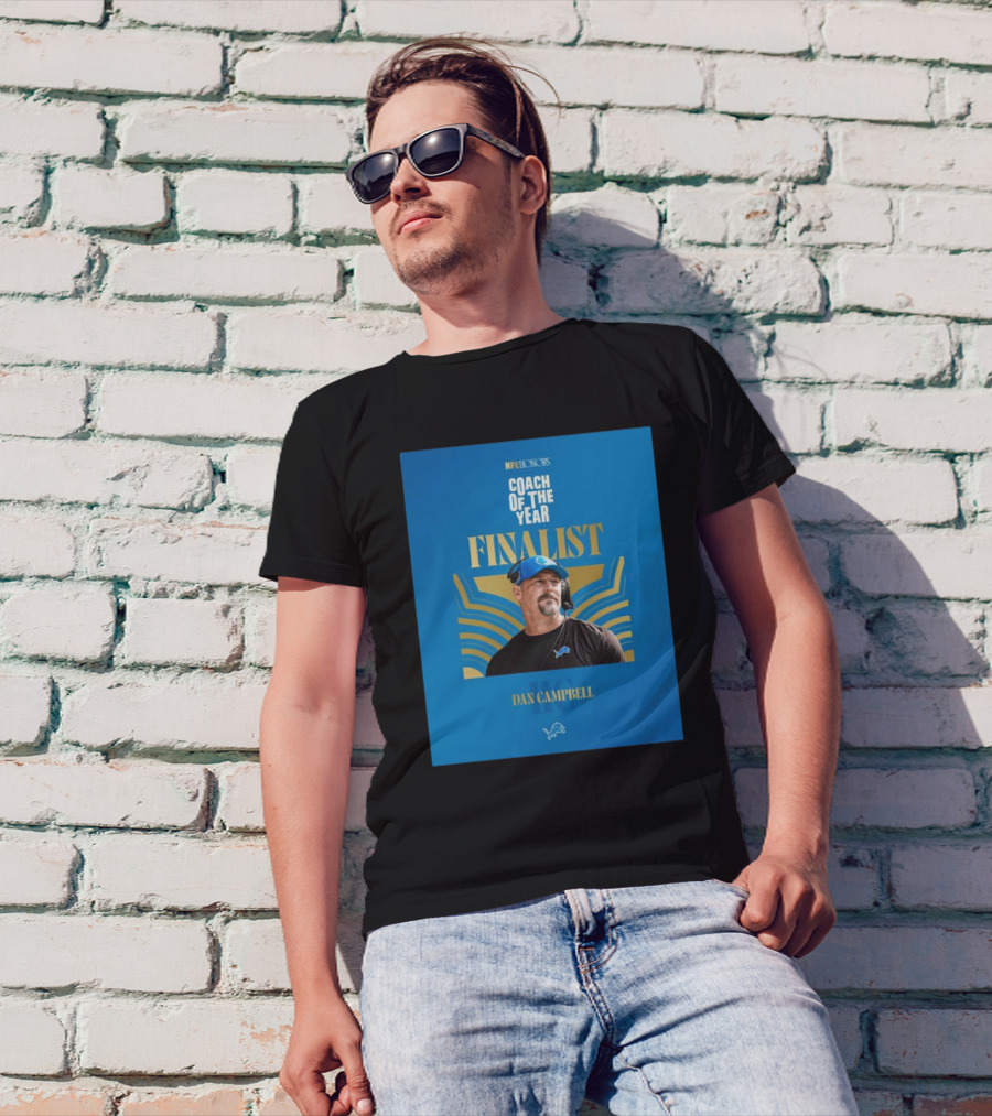 Detroit Lions Dan Campbell Coach Of The Year Award Finalist NFL Honors T-Shirt