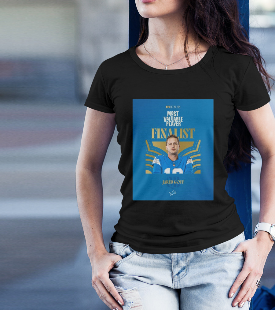 Detroit Lions Jared Goff Associated Press Most Valuable Player Finalist NFL Honors T-Shirt