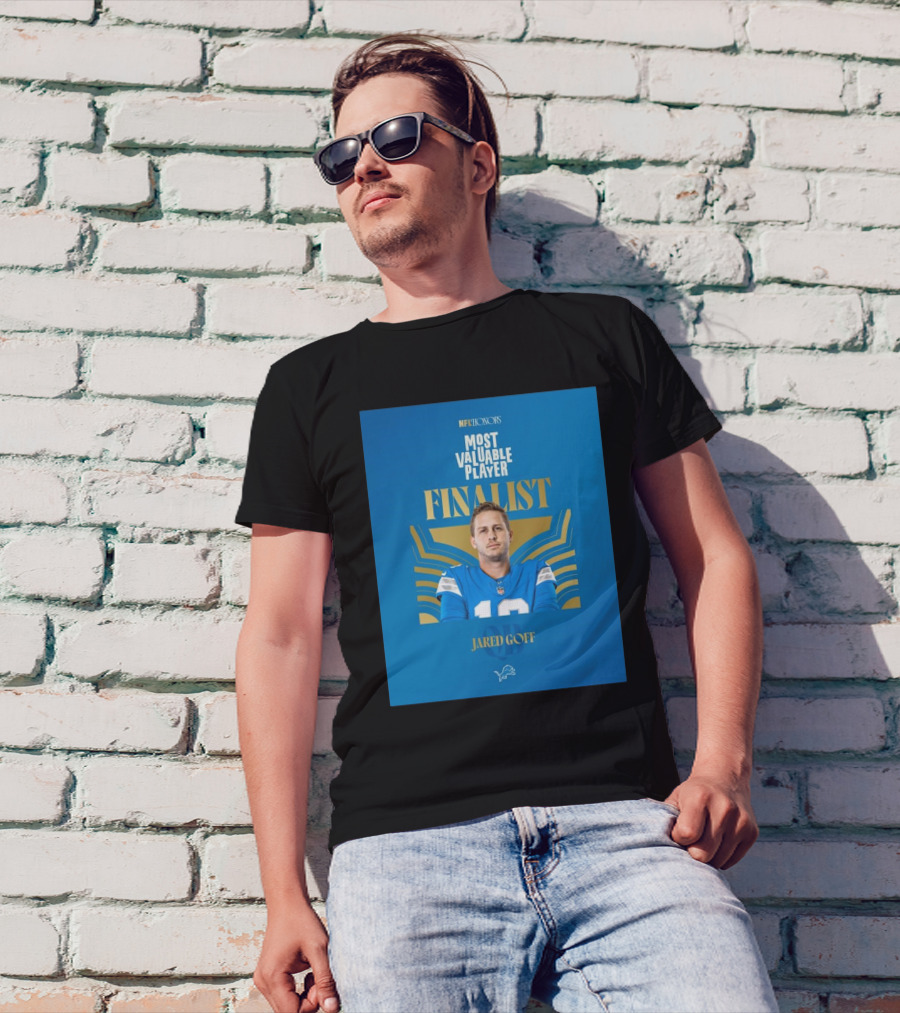 Detroit Lions Jared Goff Associated Press Most Valuable Player Finalist NFL Honors T-Shirt