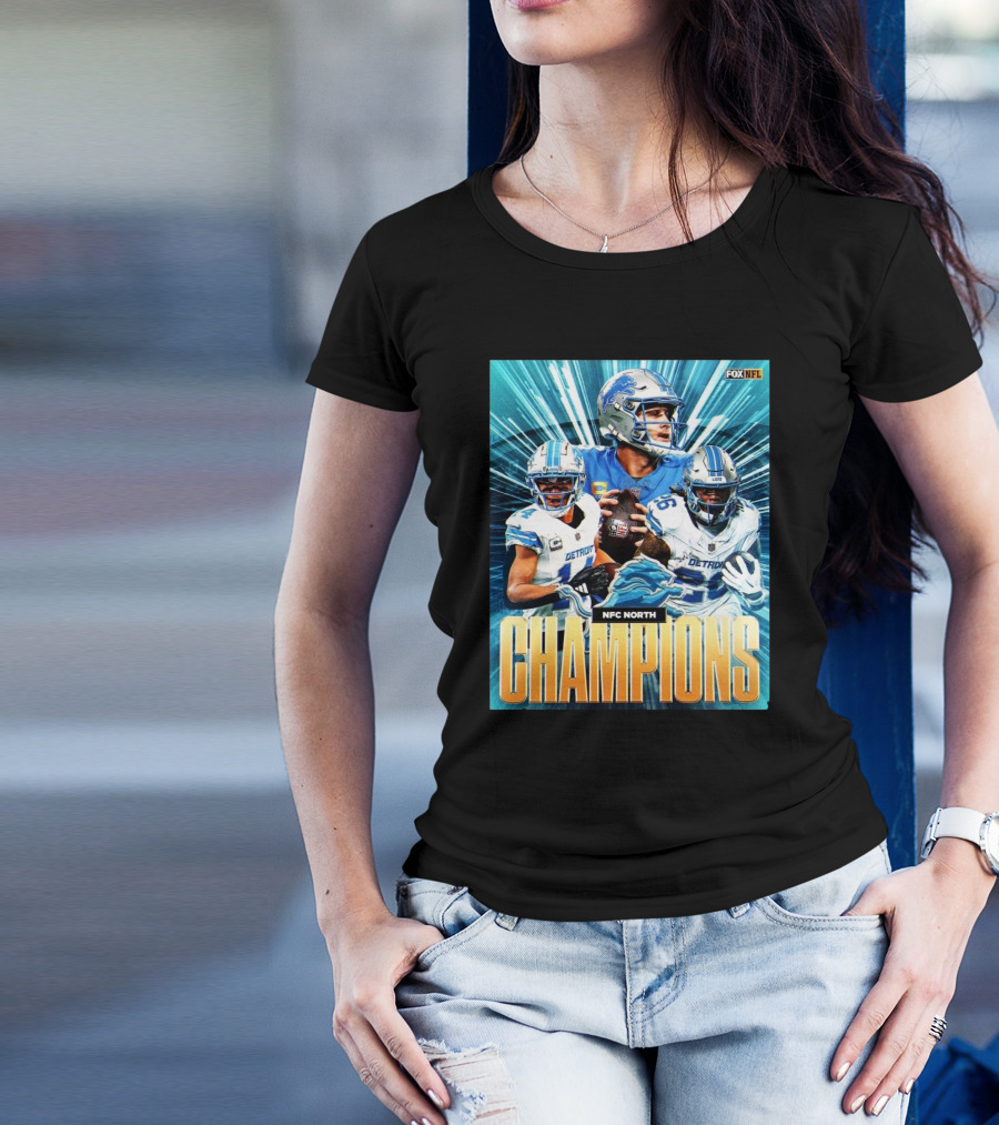 Detroit Lions Vs Minnesota Vikings NFC North Champions Kings Of The North T-Shirt