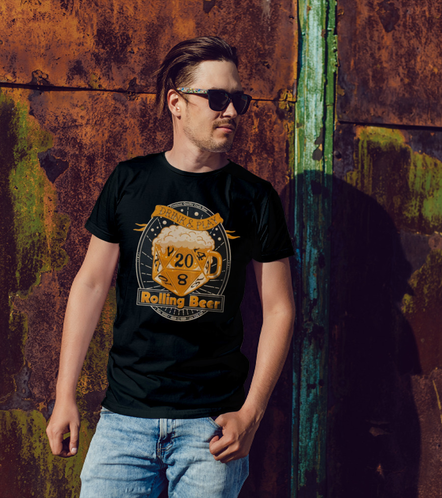 Drink And Play Rolling Beer T-Shirt