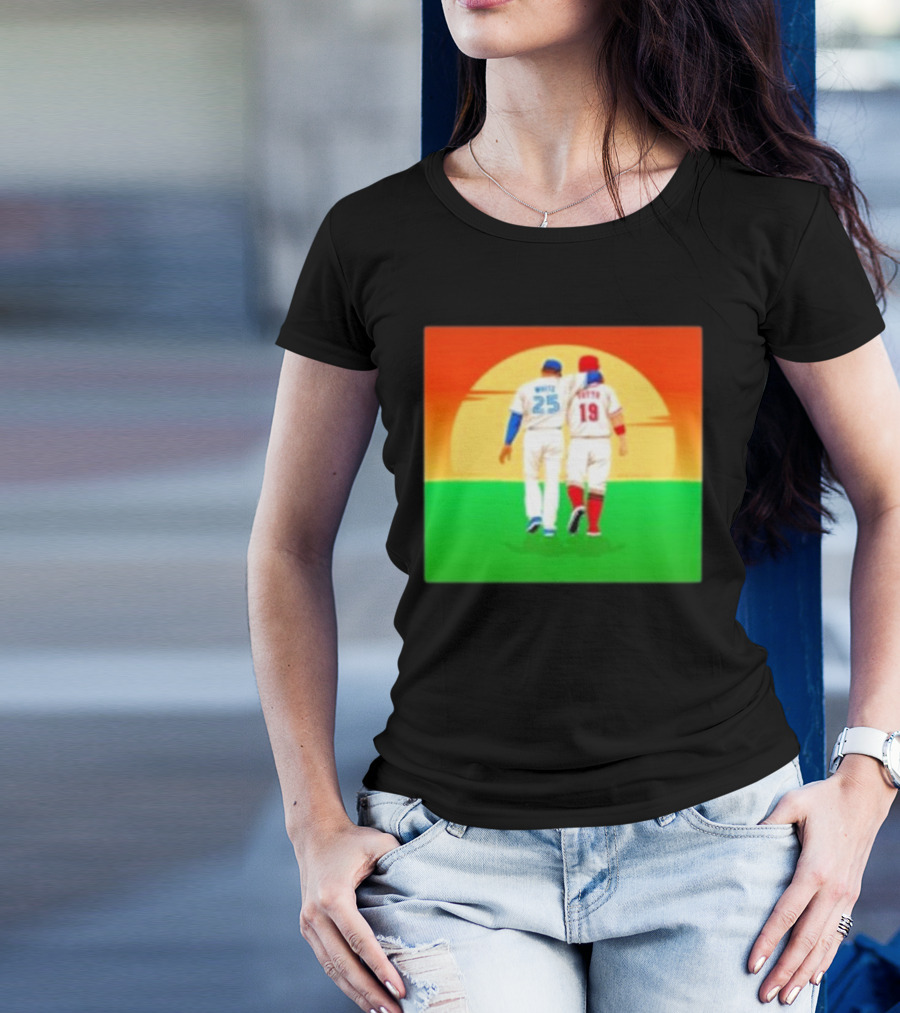 Devon White And Joey Votto Arm Around Shoulders Together T-Shirt