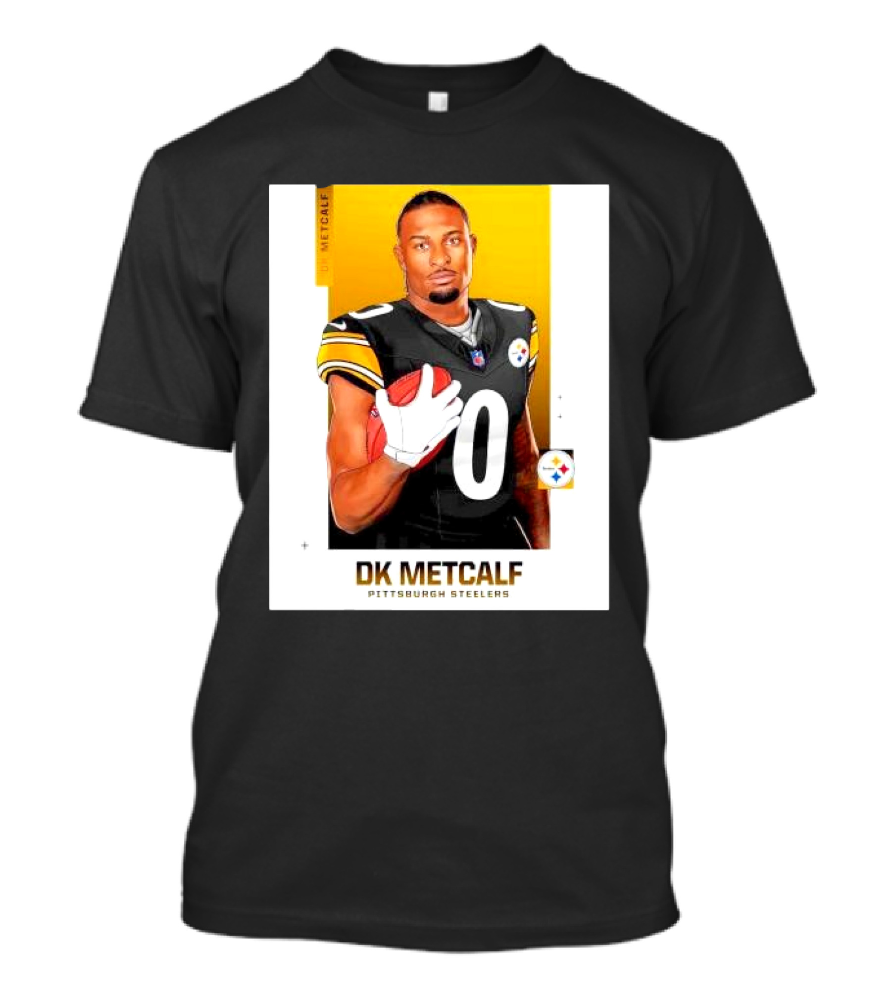 DK Metcalf Pittsburgh Black And Gold Carton T-Shirt