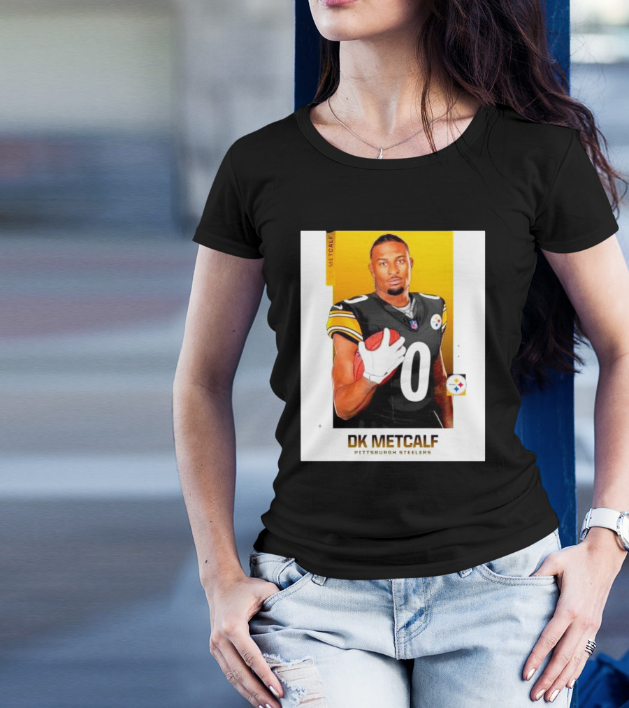DK Metcalf Pittsburgh Black And Gold Carton T-Shirt