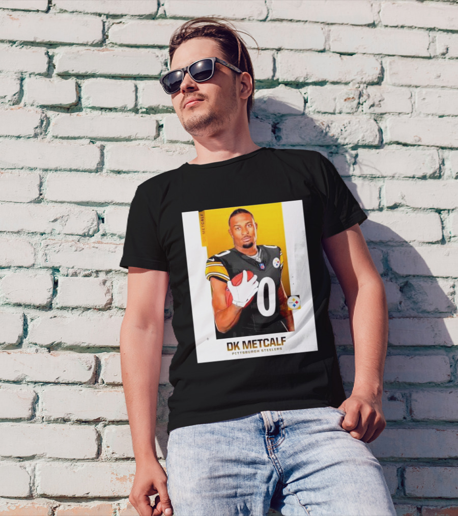 DK Metcalf Pittsburgh Black And Gold Carton T-Shirt