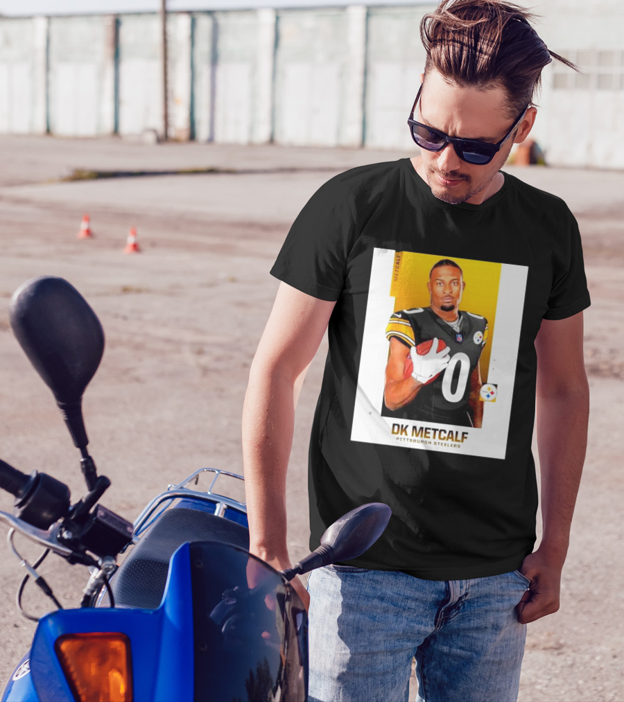 DK Metcalf Pittsburgh Black And Gold Carton T-Shirt