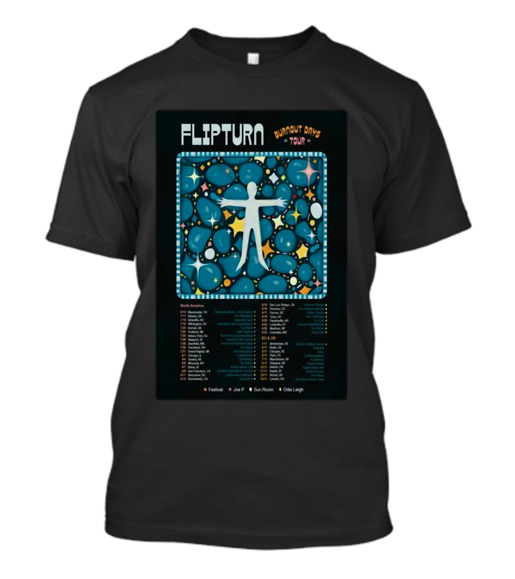 Flipturn Burnout Days Tour 2025 T-Shirt