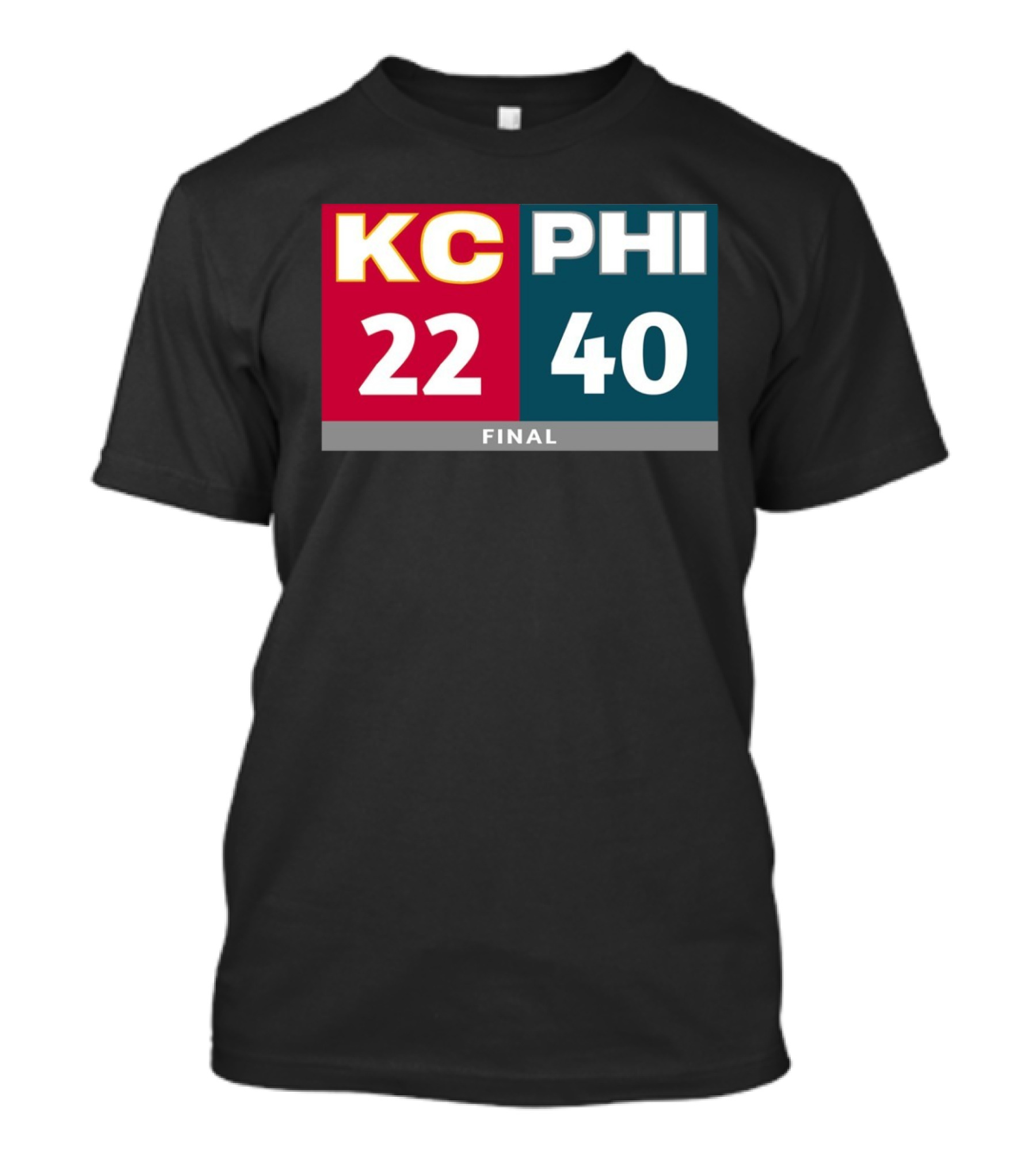 Final Score LIX KC 22-40 Eagles T-Shirt