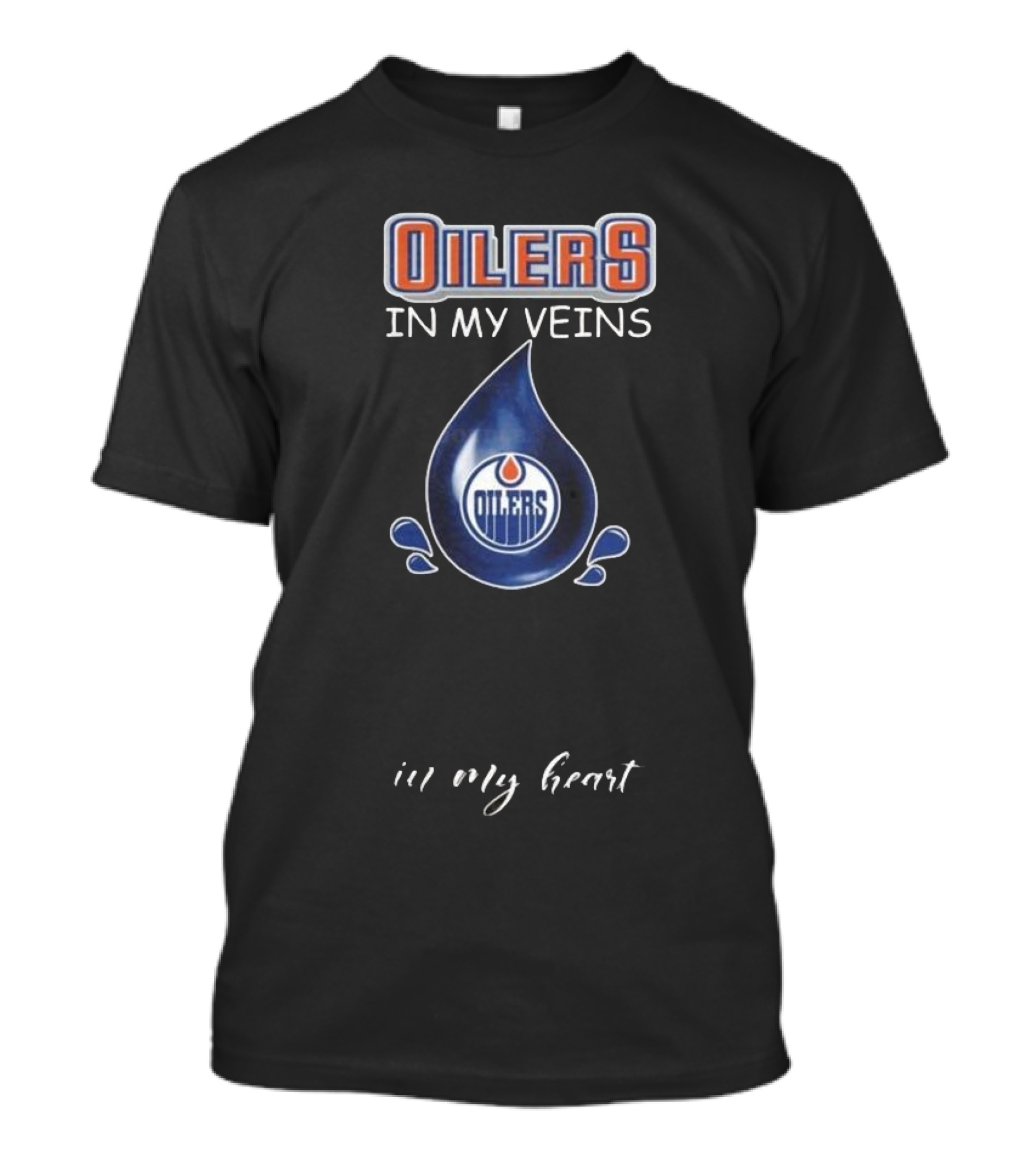 Edmonton Oilers NHL In My Veins Jesus In My Heart 2025 T-Shirt