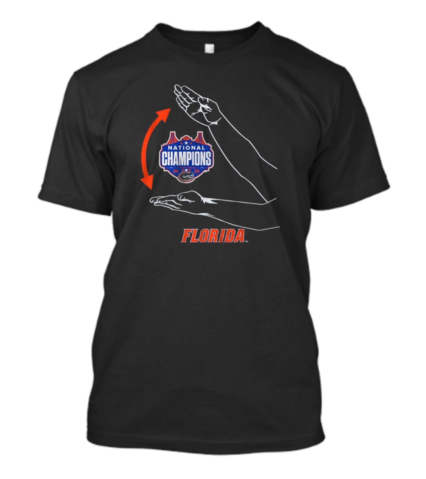Florida Basketball National Champions Gator Chomp 2025 T-Shirt