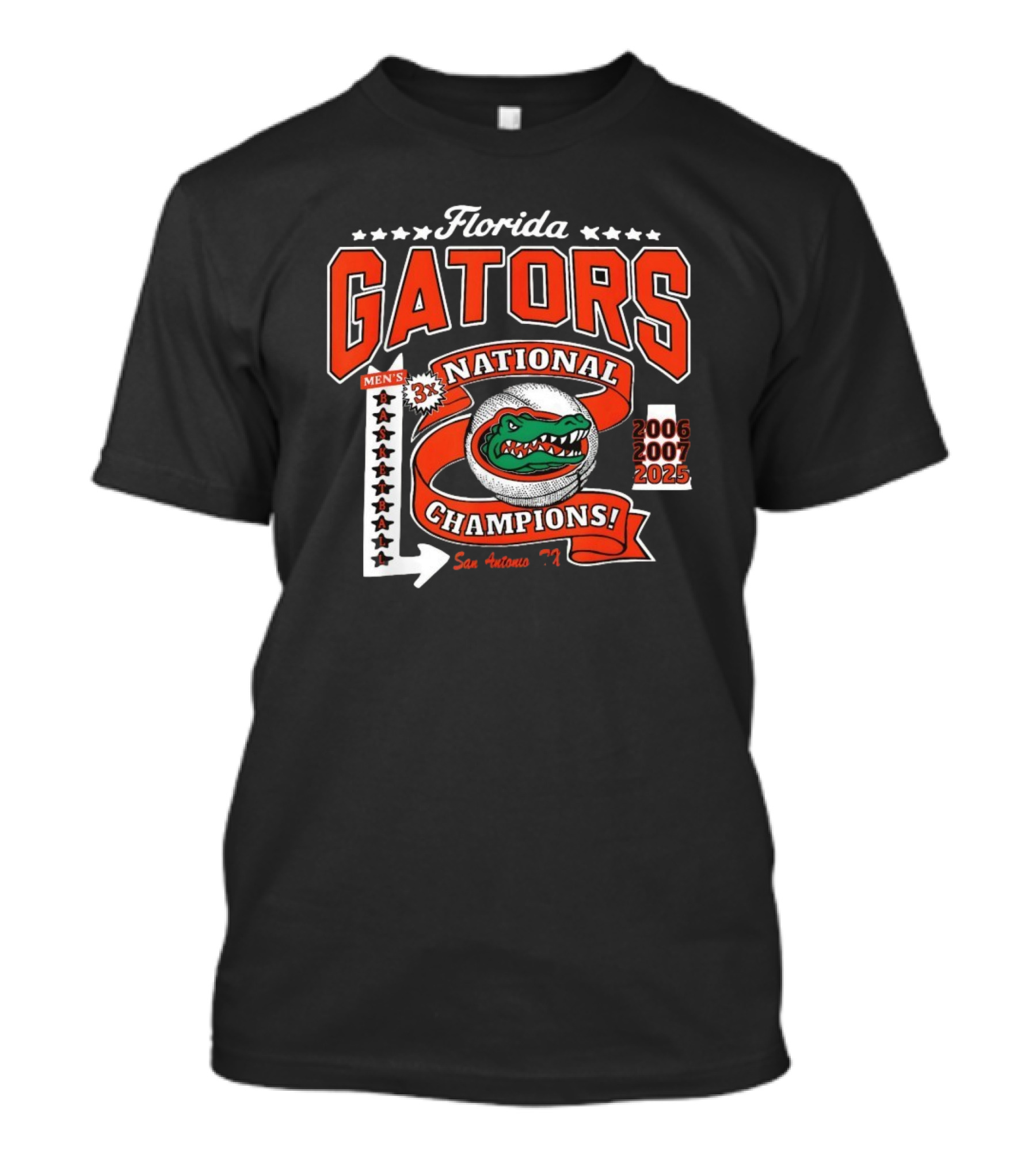 Florida Gators Men’s Basketball National Champions 2006-2007-2025 T-Shirt
