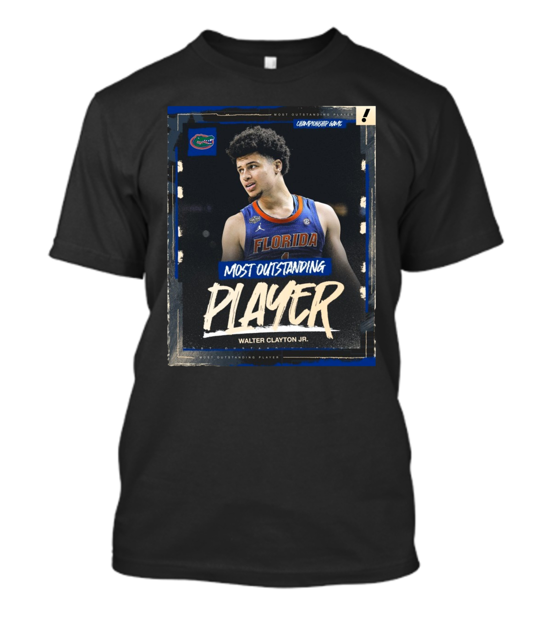 Florida Gators Most Outstanding Player Championship Game Walter Clayton Jr. T-Shirt