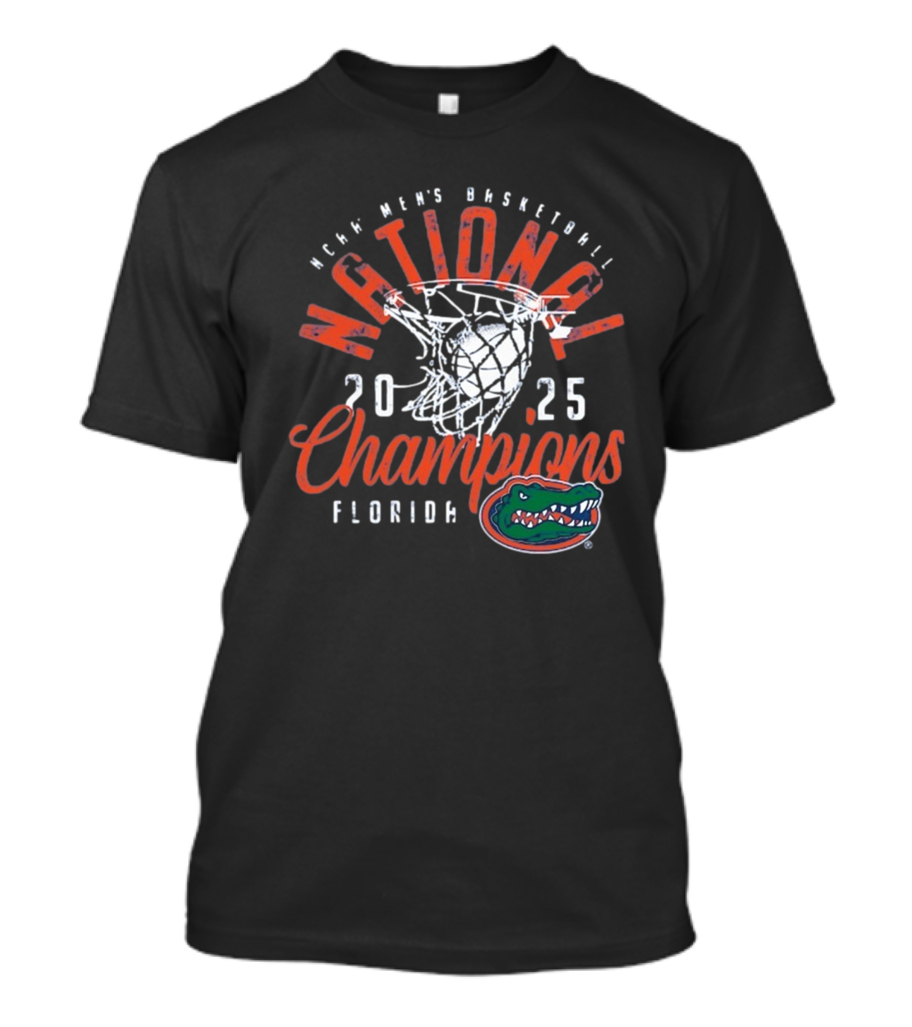Florida Gators NCAA Men’s Basketball National Champions Distressed Net 2025 Win Houston Cougars Vintage T-Shirt