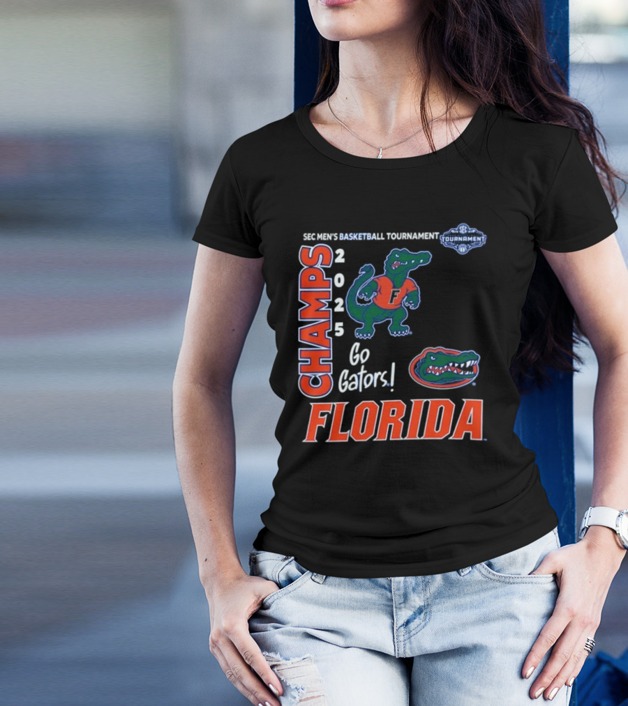 Florida Gators The Victory 2025 SEC Men’s Basketball Conference Tournament Champions T-Shirt