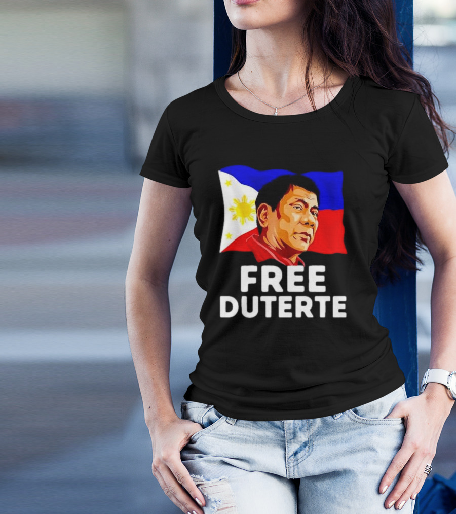 Free Duterte Philippines Flag Rodrigo Digong T-Shirt