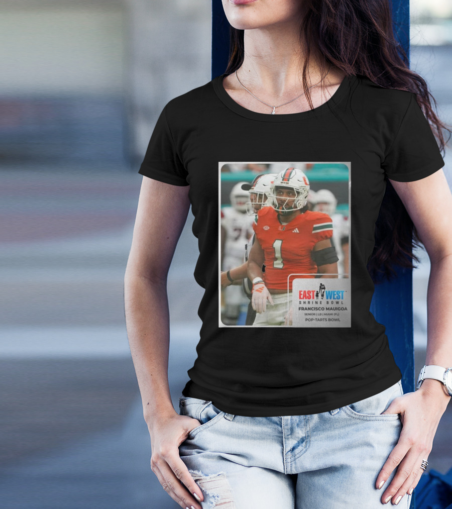 Francisco Mauigoa Miami Hurricanes Senior LB East West Shrine Bowl Pop-Tarts Bowl T-Shirt