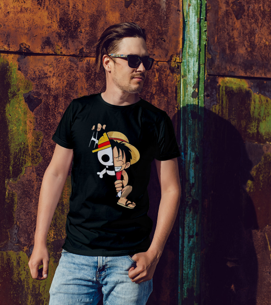 Funny Monkey D Luffy One Piece Anime Character T-Shirt
