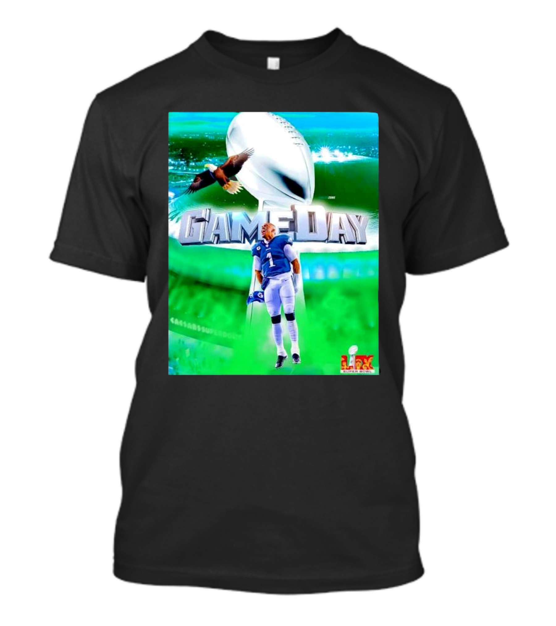 Game Day Jalen Hurts Philadelphia Super Bowl LIX Champions T-Shirt