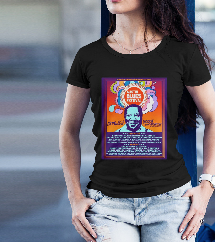 Gary Clark Jr. And Jimmie Vaughan To Lead Allstar Jam At Austin Blues Fest 2025 T-Shirt