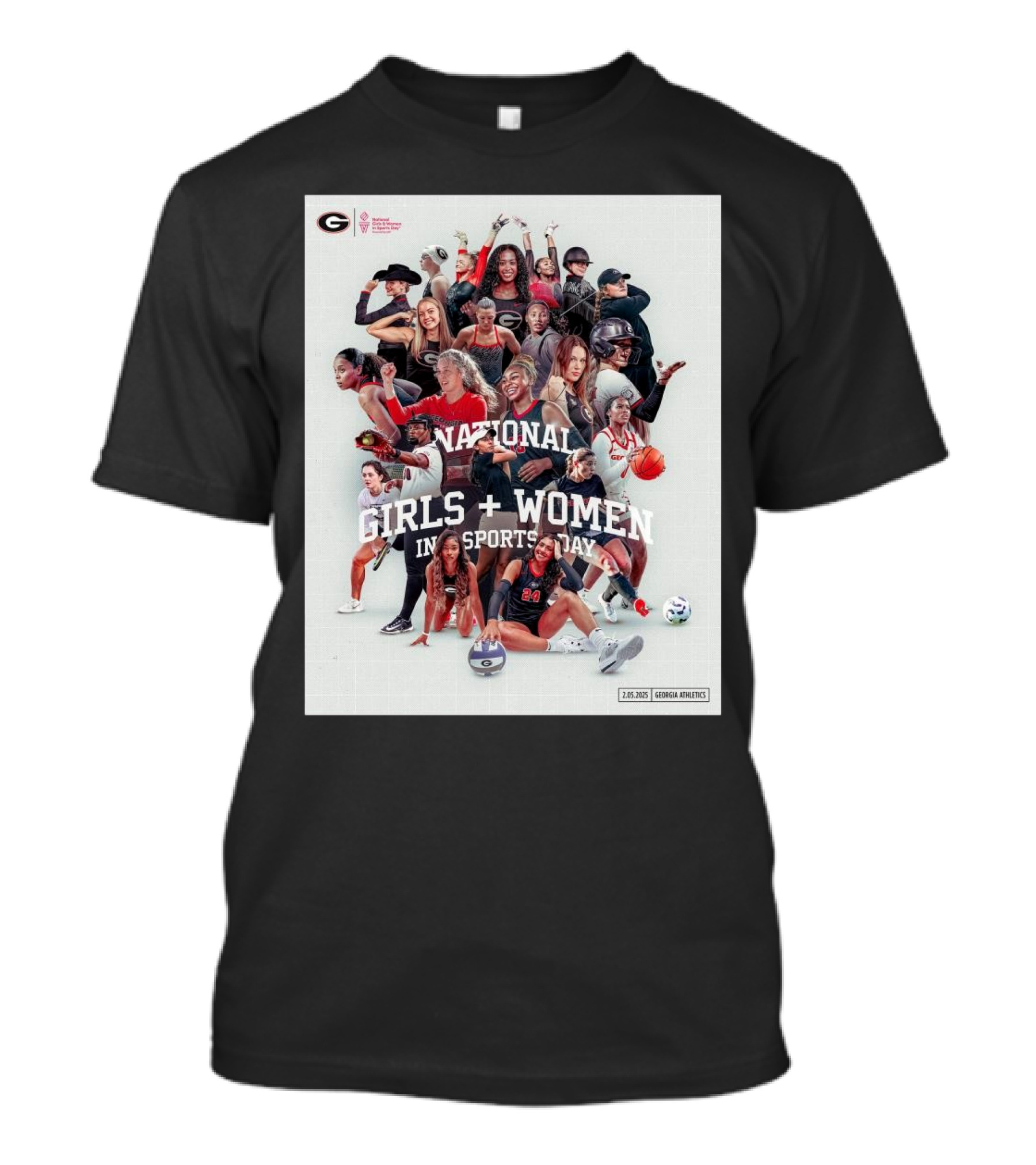 Georgia Bulldogs National Girls And Women In Sports Day 2.05.2025 Georgia Athletics T-Shirt