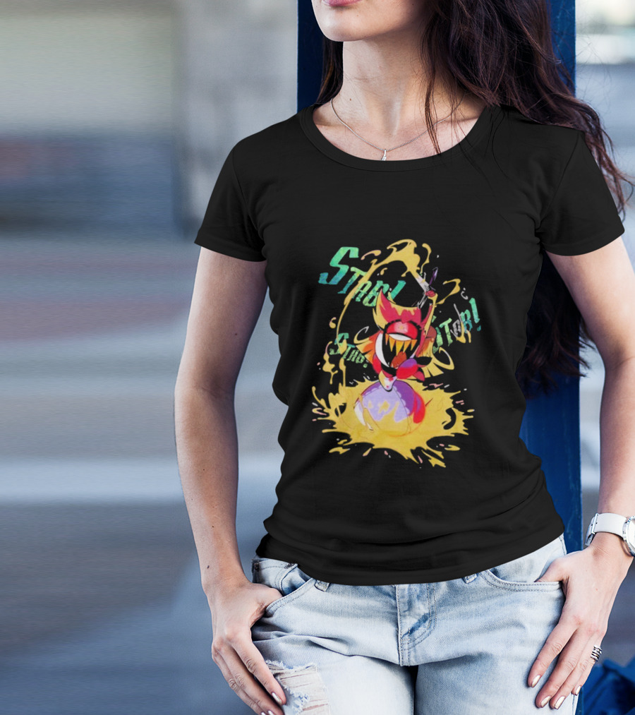 Hazbin Hotel Niffty Gold Glitter T-Shirt