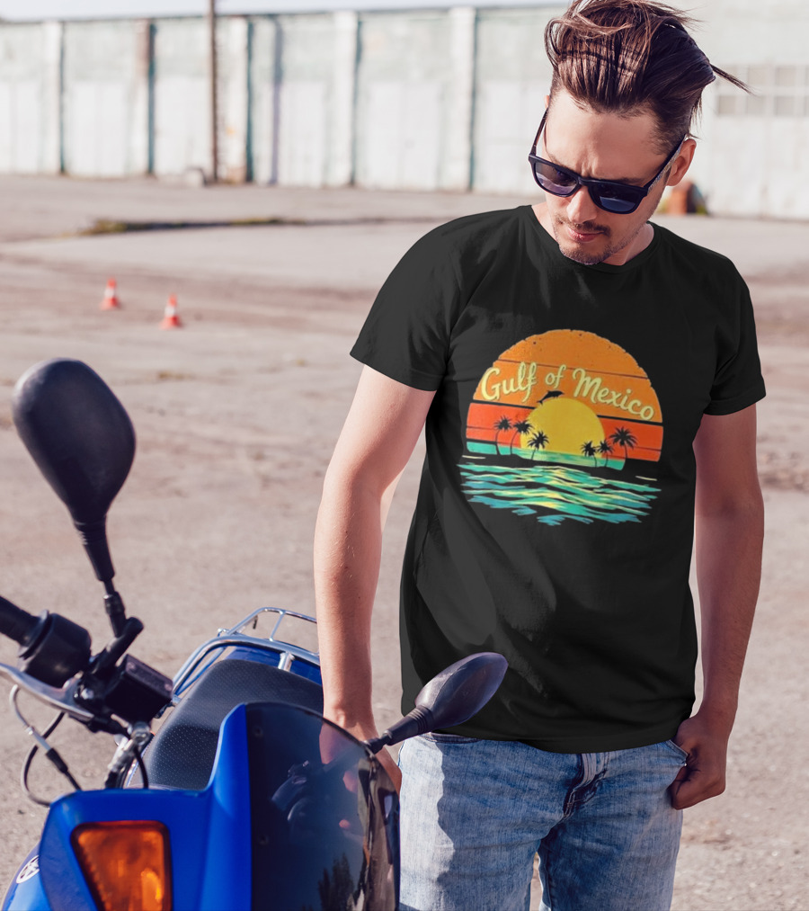 Gulf Of Mexico Beach Palms Summer Vacation T-Shirt