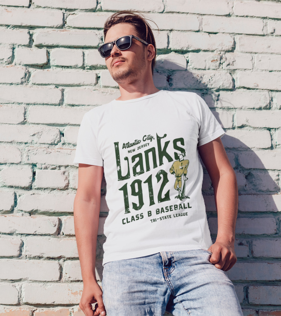 Atlantic City Lanks 1912 New Jersey Class B Baseball Tri-State League T-Shirt