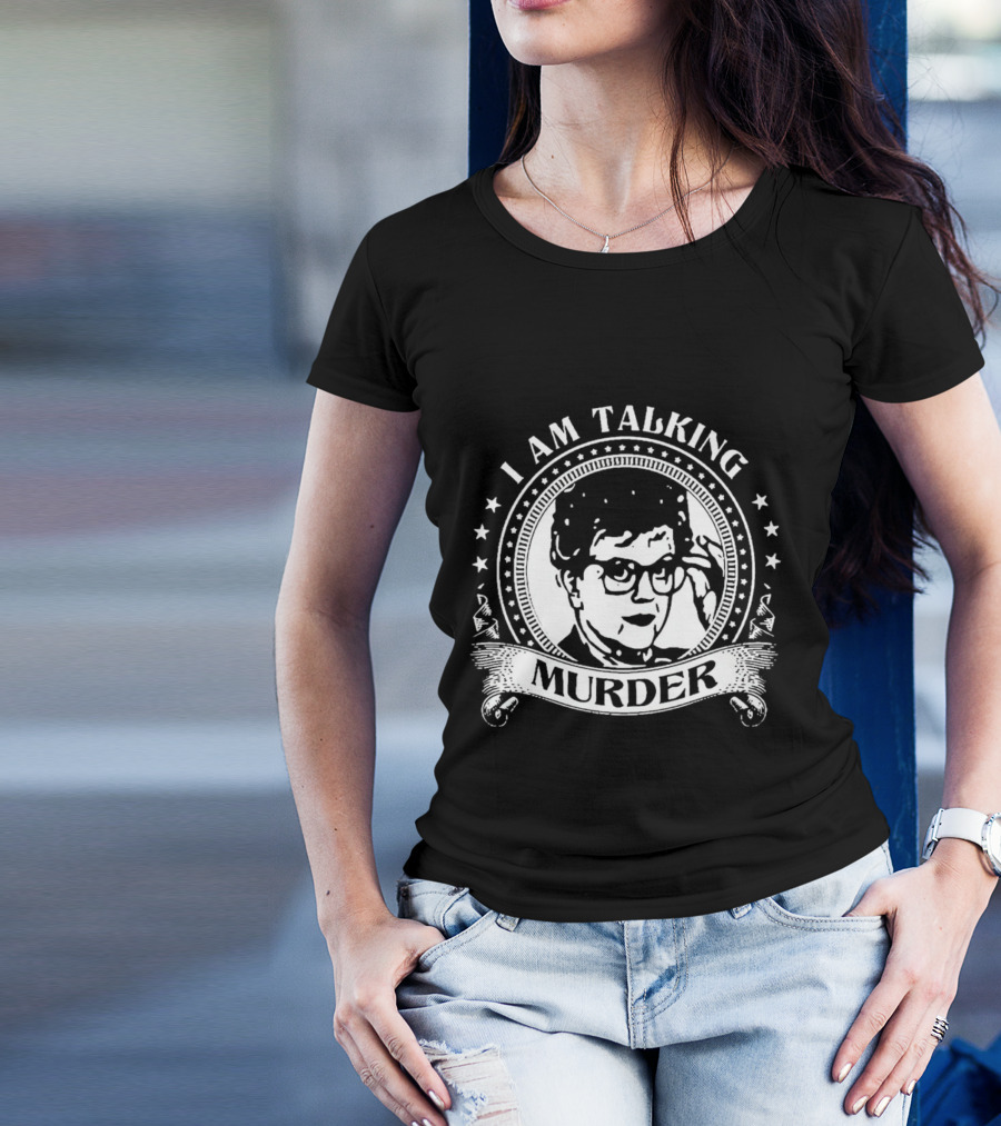 I Am Talking Murder Logo Design With Glasses T-Shirt